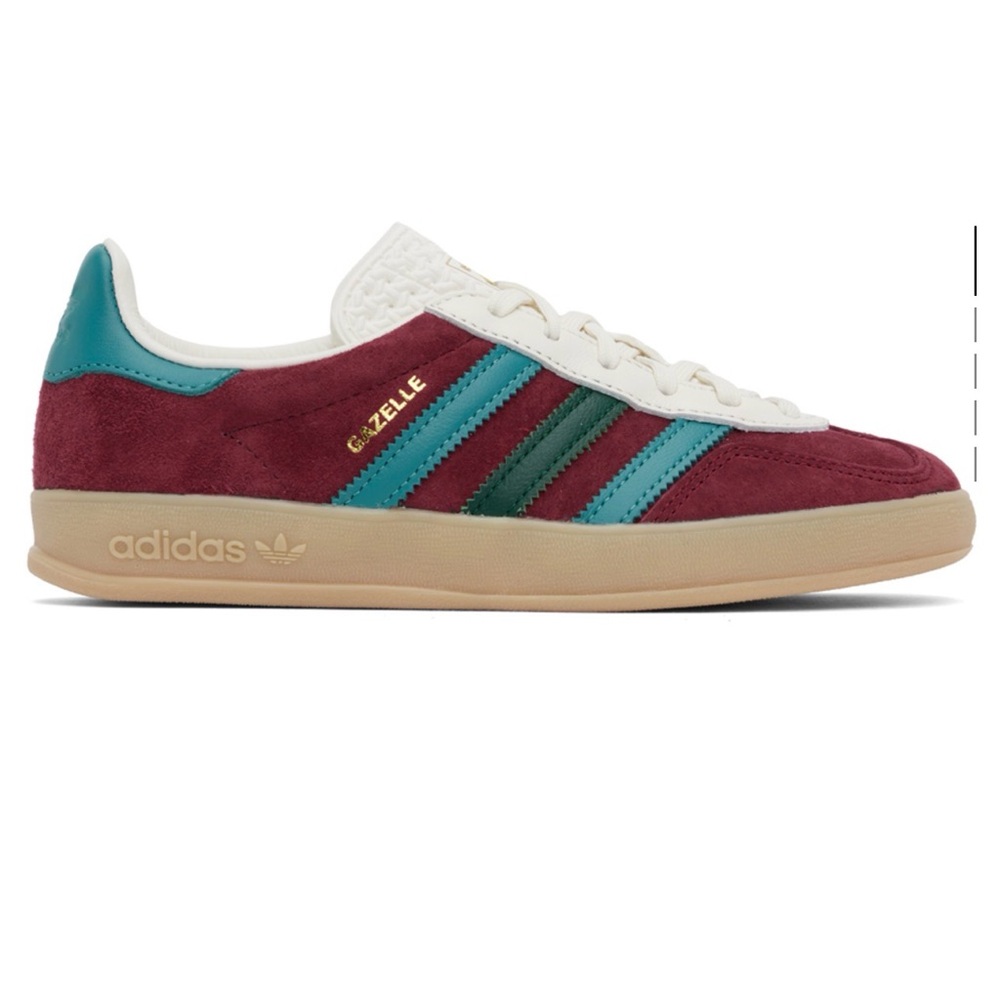 adidas Gazelle Retro Burgundy Suede Sneakers (EU 40.5, US M 7.5 and W8.5) - Picture 2 of 12